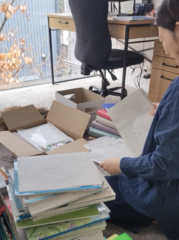 新潟市の整理収納アドバイザーSEIKA‐整家‐のお片付け こどもの教材の仕分け