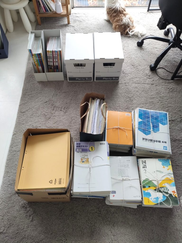 新潟市の整理収納アドバイザーSEIKA‐整家‐のお片付け こどもの教材の仕分け完了
